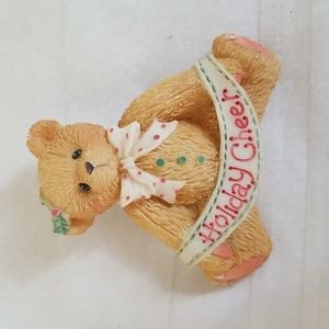 Vintage Enesco Holiday Cheer Bear Brooch Cherished Teddies